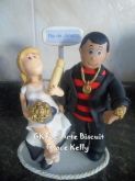 Topo De Bolo Casamento De Biscuit