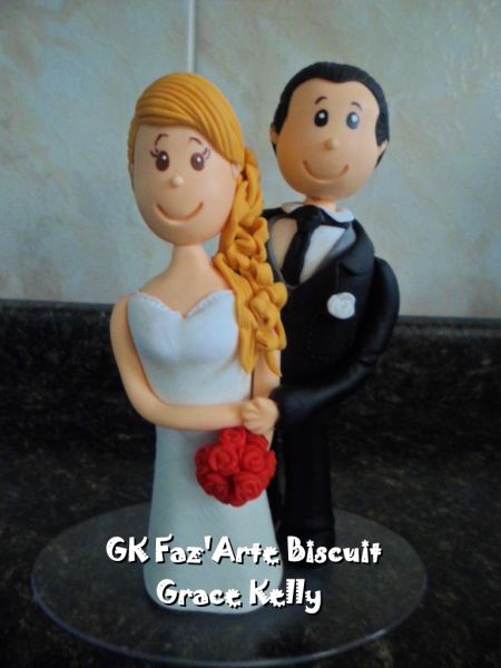 Topo De Bolo Casamento De Biscuit