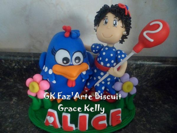 Topo de Bolo Galinha Pintadinha Biscuit